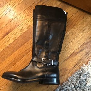 Marc Fisher Black Riding Boots w/ Side Zipper